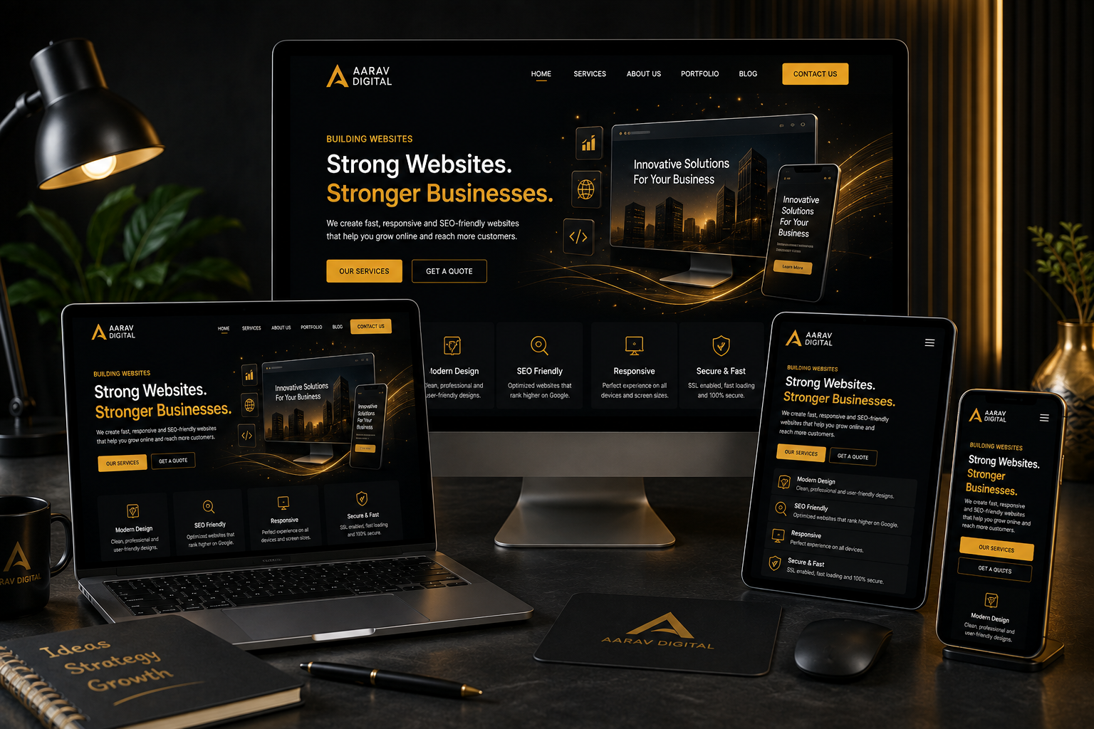 Fast responsive website experience on mobile and desktop