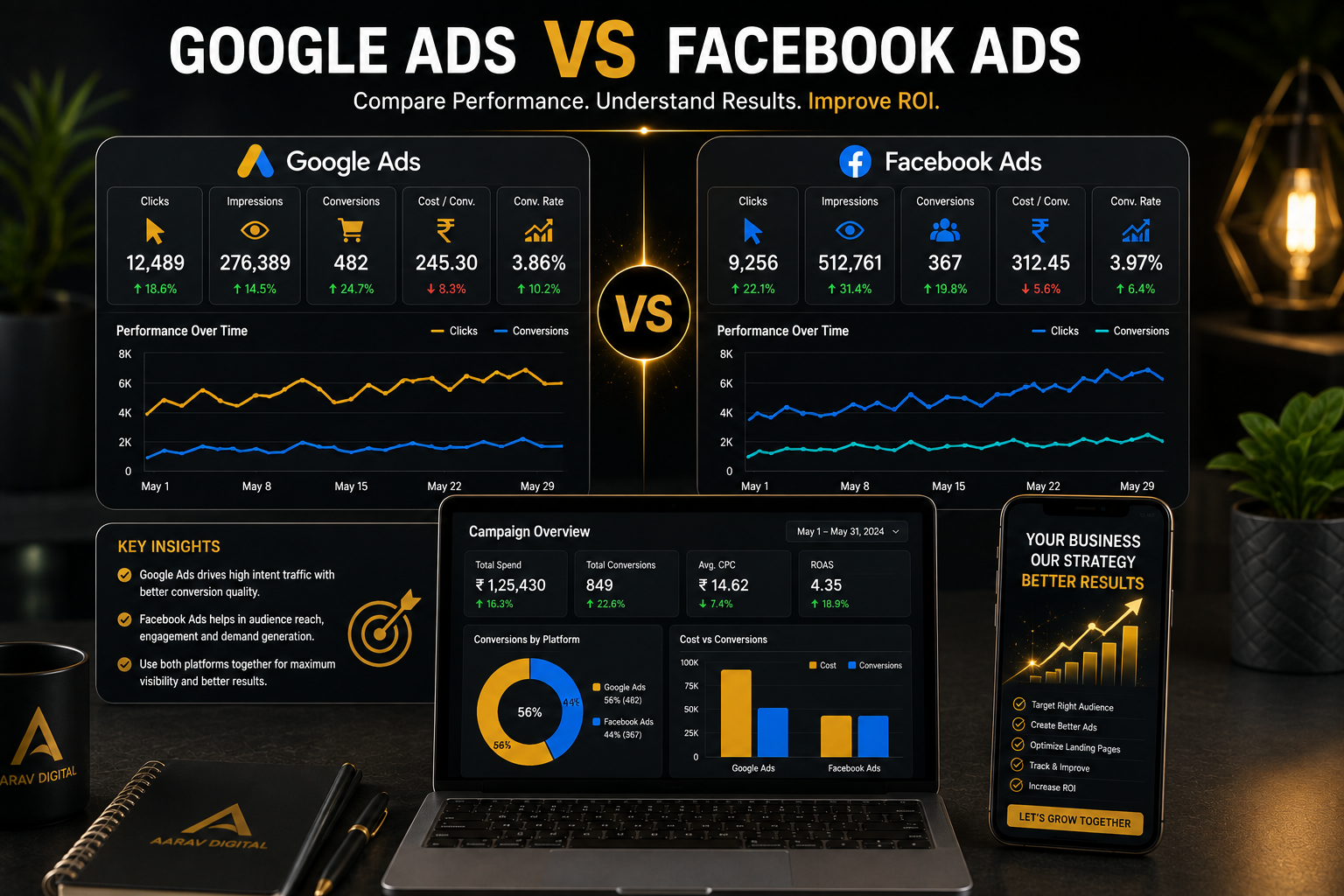 Digital advertising campaign analytics and advertising ROI