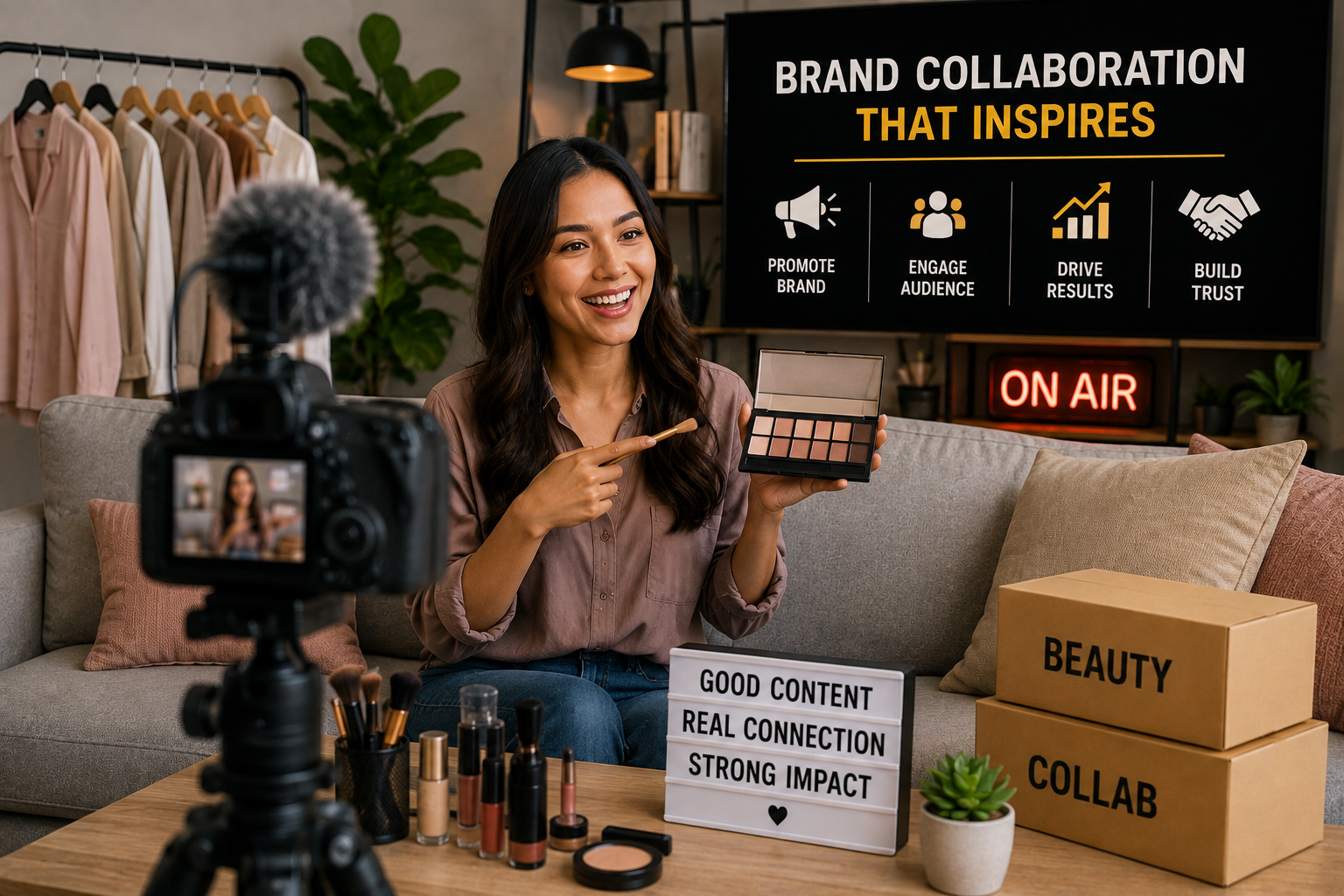 Social media influencer brand collaboration