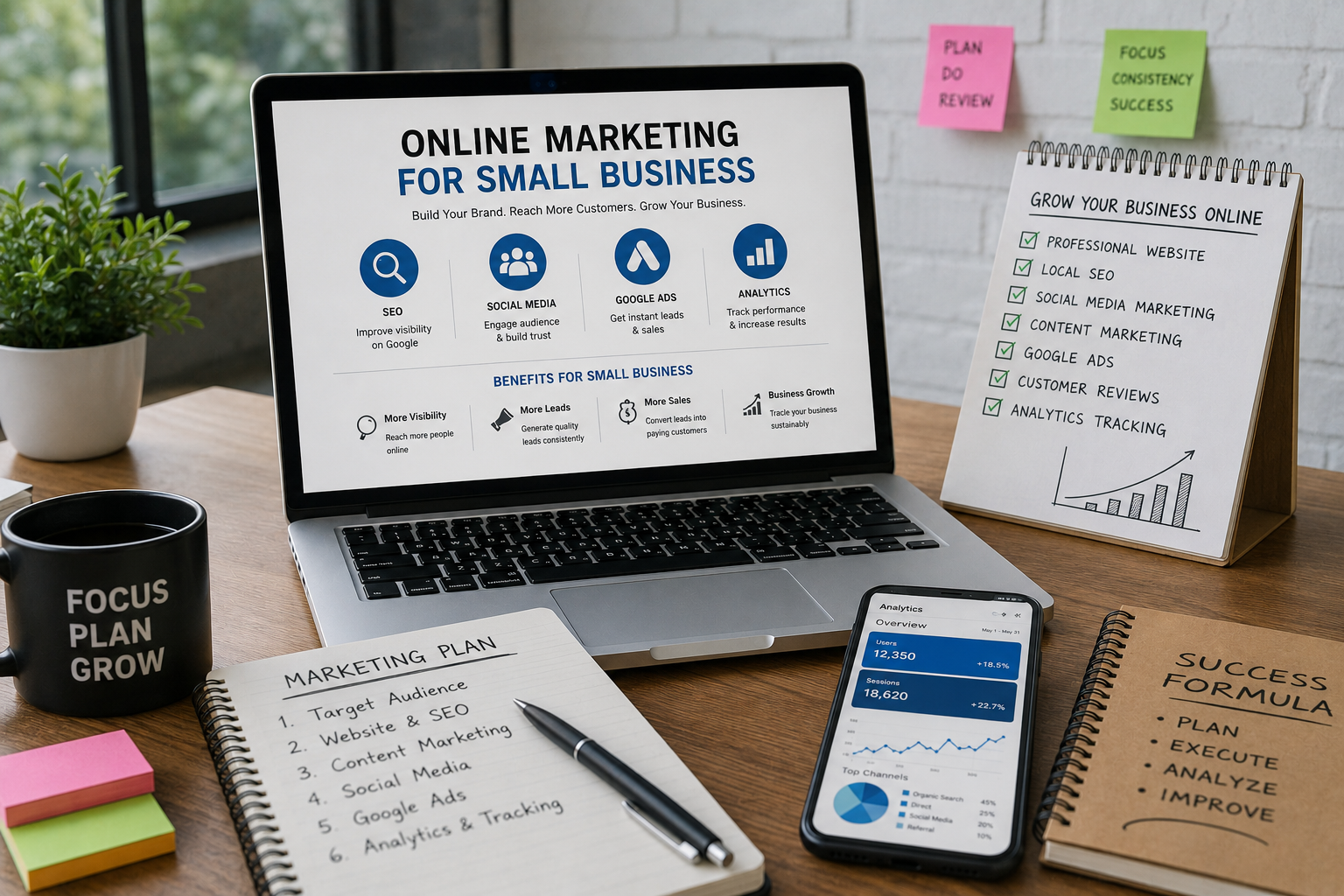 Online marketing strategy for small business