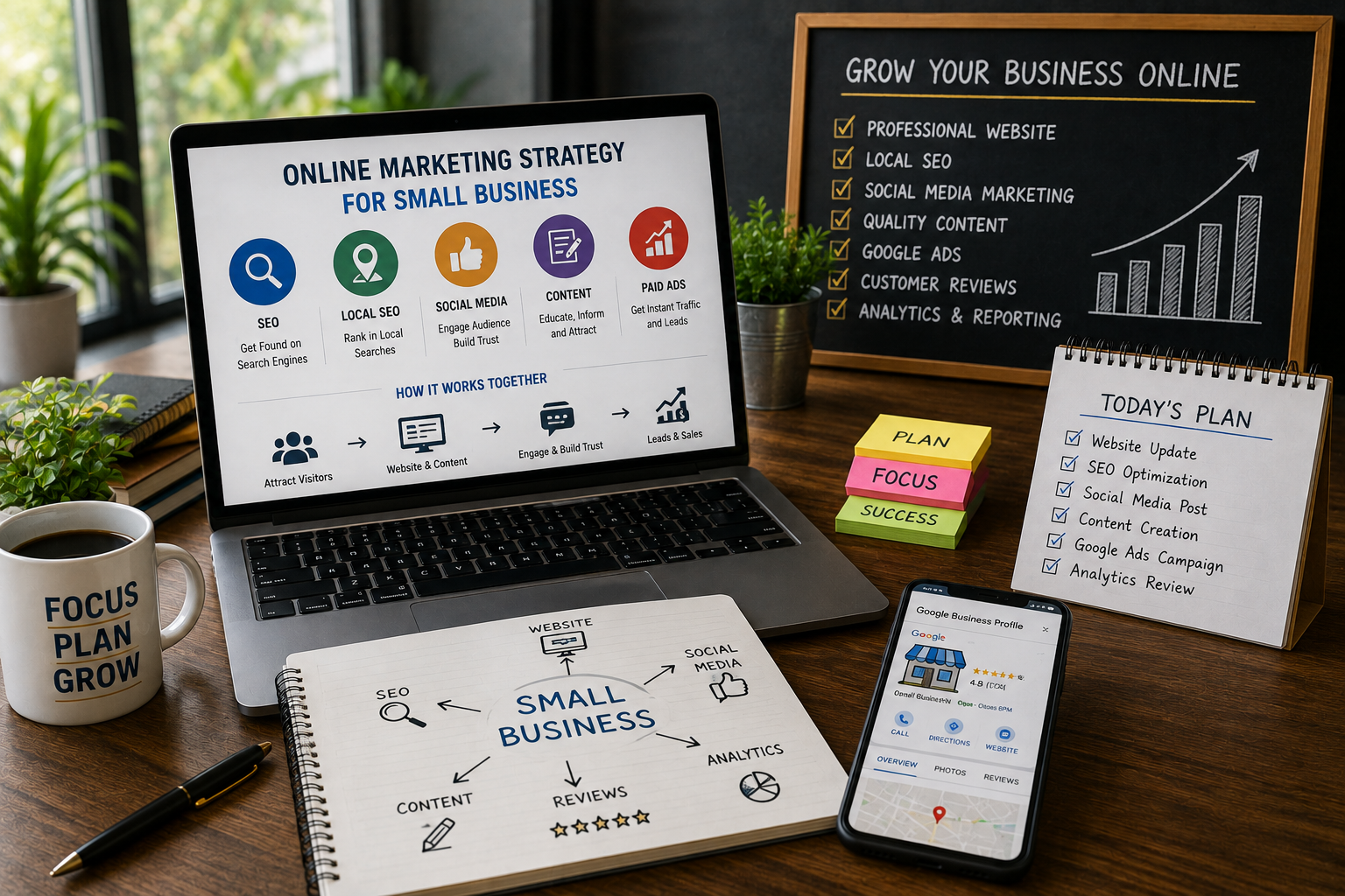 Small business local SEO social media and online marketing