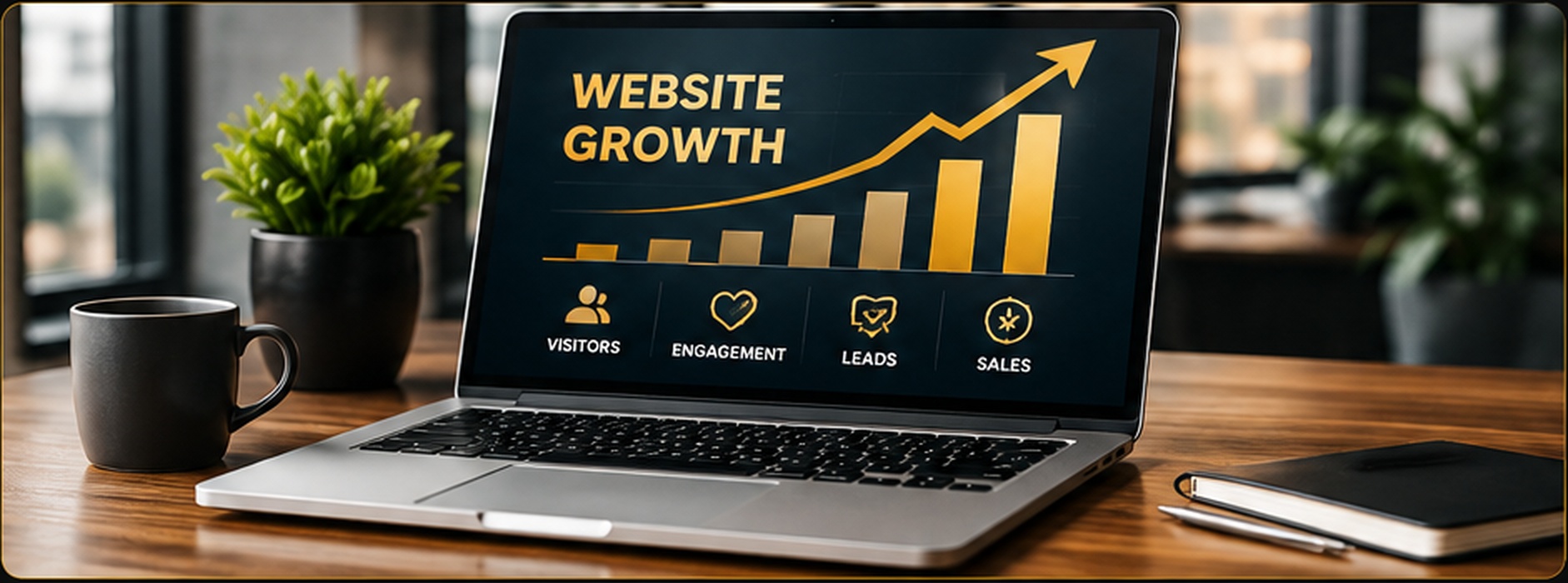 Professional business website supporting website growth and digital marketing