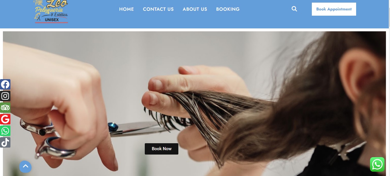 Leo Peluquería y Estética website created by Aarav Digital Marketing in Tenerife, Spain