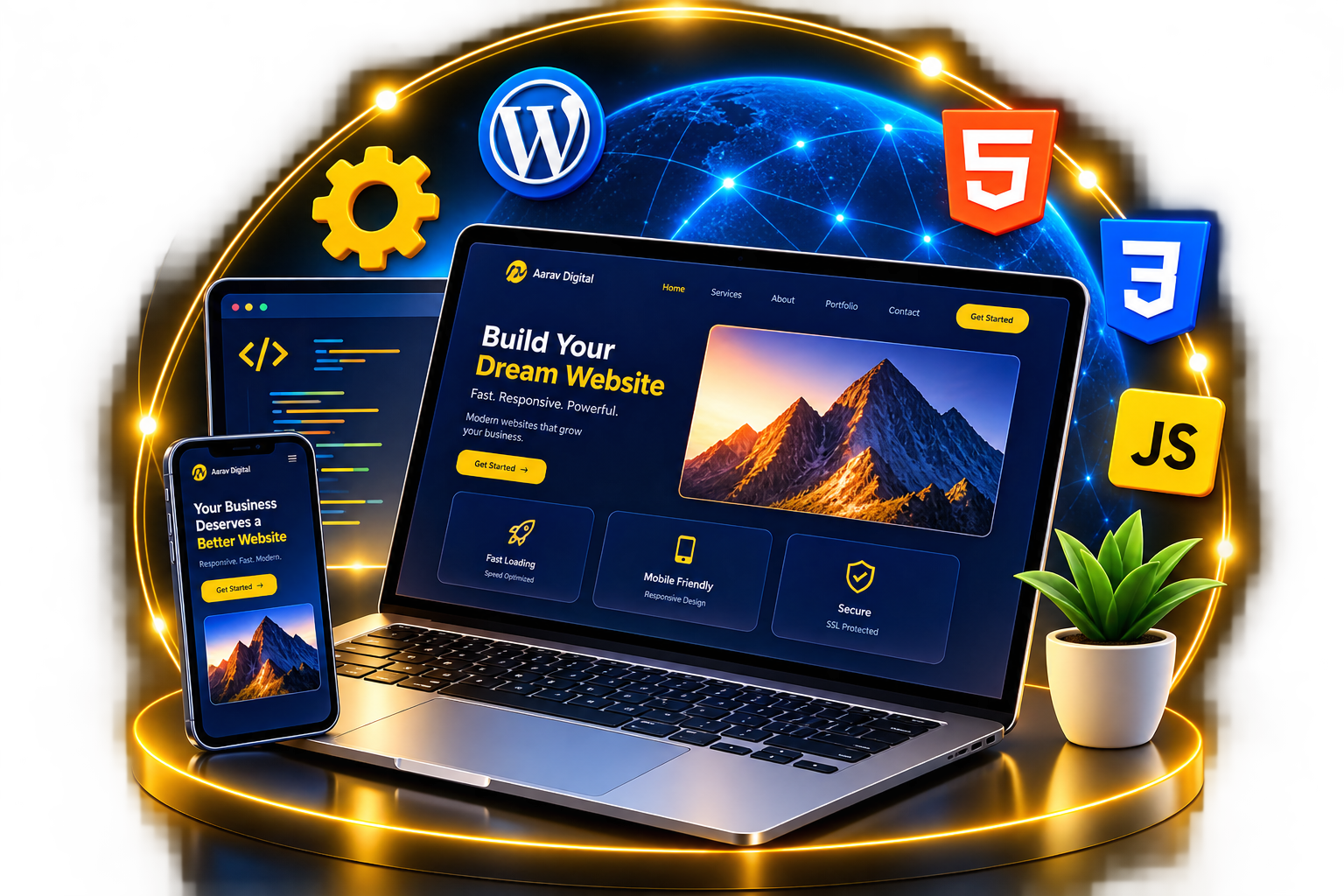 Website development services by Aarav Digital Marketing